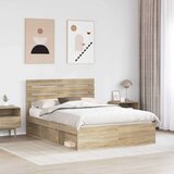  Konstrukcija postelje z vzglavjem Sonoma hrast 150 x 200 cm, (5000103416) | Shoptok.si