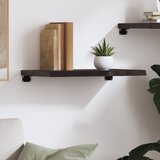  Zidna polica tamnosmeđa 60x40x(2-4) cm od obrađene hrastovine | Eponuda.com