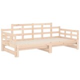  Izvlečna dnevna postelja trdna borovina 2x(80x200) cm, (20644255) | Shoptok.si