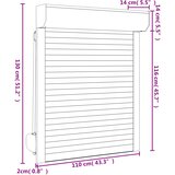  Roletna Bijeli 110 x 130 cm Aluminij i poliuretan | shoptok.hr