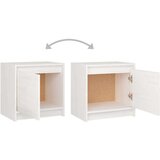 vidaXL noćni ormarić bijeli 40 x 30,5 x 40 cm od masivne borovine | shoptok.hr