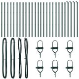  Stup za ogradu 26 pcs Zelena 3,2 x 3,2 x 80 cm | shoptok.hr
