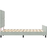 vidaXL Krevetna Okvir Svjetlosiva 120x200 cm Baršun | shoptok.hr