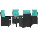 Vanjski set za objedovanje 5 pcs Crna i Tirkizna poliratan | shoptok.hr