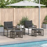  Set vanjskog namještaja s jastukom 5 pcs Sivi | Eponuda.com