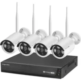 Set 4 brezžičnih videonadzornih kamer Wi-Fi s senmalnikom