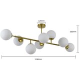 Luster na šipci DORADO 8xE14/40W/230V zlatni | Eponuda.com