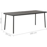  9-dijelni vrtni blagovaonski set od čelika tamnosivi | shoptok.hr