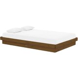  Posteljni okvir medeno rjav iz trdnega lesa 120x190 cm 4FT, (20647436) | Shoptok.si