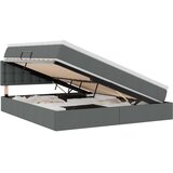  LED krevet za pohranu s madracem Tamnosiva 160 x 200 cm Tkanina | shoptok.hr