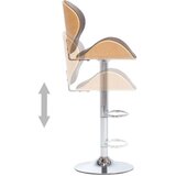  Barski stolac od tkanine smeđe-sivi | shoptok.hr