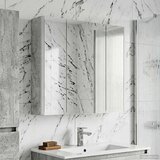  Kupaonski ormar s ogledalom Betonski sivi 63 5 x 15 5 x 60 5 cm | shoptok.hr