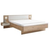 Livetastic Postelja Catania, Hrast, Bela, 2 X Led, 180x200 | Shoptok.si