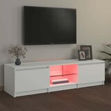 TV ormarić s LED svjetlima bijeli 140 x 40 x 36 cm | Eponuda.com