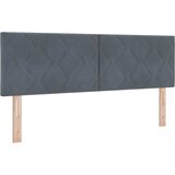 vidaXL LED vzglavje z LED lučmi Geometrični Temno siva 144 cm Žamet, (5000043936) Cene