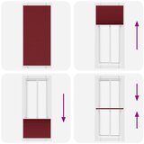  Plisirana zavjesa Bordo crvena 100x200 cm Širina tkanine 99,4 cm Poliester | shoptok.hr