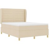  Box Spring postelja z vzmetnico Krem 160x200 cm Tkanina, (22051730) | Shoptok.si