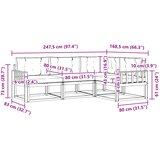  Set vanjskih sofa 4 kom. Prirodna i svijetlo siva Smeđa 247,5 x 168,5 x 73 cm | Shoptok.si