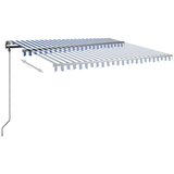  Prostostoječa ročno zložljiva tenda 400x300 cm modra/bela, (20728864) | Shoptok.si