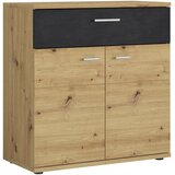 Modern Living Široka Komoda Nina, Barva Hrasta, Antracit | Shoptok.si