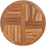 vidaXL Stolna ploča od masivne tikovine okrugla 2,5 cm 70 cm | shoptok.hr