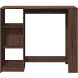 vidaXL Barska miza s policami rjavi hrast 124x46x103,5 cm inž. les | Shoptok.si