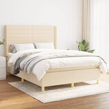 The Living Store Box spring postelja z vzmetnico krem 140x200 cm blago - Box Spring Postelja, (21514747) | Shoptok.si