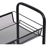 vidaXL 4-nadstropni kuhinjski voziček črn 46x26x85 cm železo | Shoptok.si