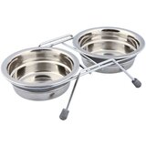 Trixie BOWL SET 250ML Set posuda sa stalkom, srebrna, veličina | shoptok.hr