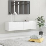 vidaXL TV omarica visok sijaj bela 120x30x30 cm iverna plošča Cene