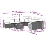  10-dijelni set vrtnih sofa s jastucima bež od poliratana | shoptok.hr