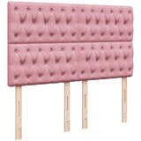  Krevet s oprugama i madracem ružičasti 140x190 cm baršunasti | shoptok.hr