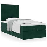  Okvir kreveta s madracima tamnozeleni 90x190cm baršunasti | shoptok.hr