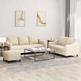  3-dijelni set sofa s jastucima krem od tkanine | shoptok.hr