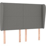 vidaXL Vzglavje z ušesi temno sivo 147x23x118/128 cm blago, (20952619) Cene