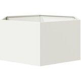  Vrtna sadilica bijela šesterokutna 104 x 90 x 45 cm čelična | Eponuda.com