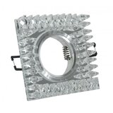 Mitea Lighting M206054 ugradna svetiljka transparentna+kristali kvadratna | ePonuda.com
