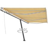 vidaXL samostojeća tenda na ručno uvlačenje 600 x 350 cm žuto-bijela Cijene