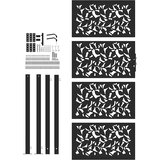  Vrtna vrata crna 100x200 cm dizajn s čeličnim krilom | shoptok.hr