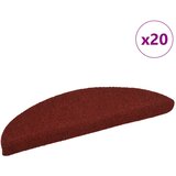  Prostirke za stepenice, samoljepljive, 20 kom, 56x17x3 cm, bordo crvene, poluokrugle | shoptok.hr