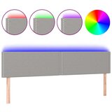 vidaXL LED posteljno vzglavje svetlo sivo 180x5x78/88 cm blago | Shoptok.si