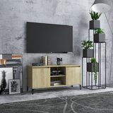 vidaXL TV omarica s kovinskimi nogami sonoma hrast 103,5x35x50 cm Cene