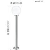 Eglo 30207 - Spoljašnja lampa NISIA 1xE27/60W IP44 | Eponuda.com