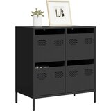 vidaXL Komoda črna 68x39x73,5 cm hladno valjano jeklo Cene
