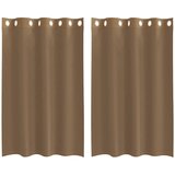 Voile zavjese s ušicama 2 kom svijetlosmeđe | shoptok.hr