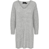 Pieces Pletena obleka 'JULIANA' svetlo siva | Shoptok.si