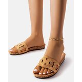Gemre Brown flip-flops embellished with studs Lagacé | Shoptok.si