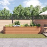  Dvignjena gredica Rjava 400 x 80 x 81 cm Jeklo, (5000287712) | Shoptok.si