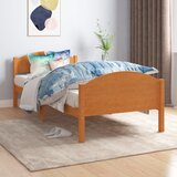 vidaXL posteljni okvir medeno rjav iz trdne borovine 100x200 cm Cene