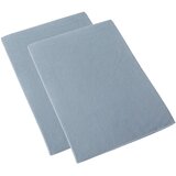 HOMESCAPES Modro krtačeno bombažno posteljno pregrinjalo, par, 100 % bombaž, 100x150 cm, (20750358) | Shoptok.si